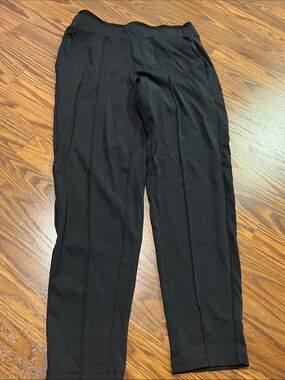 Athleta Venice pin tuck Black Track Pants with Tailored Seams xs